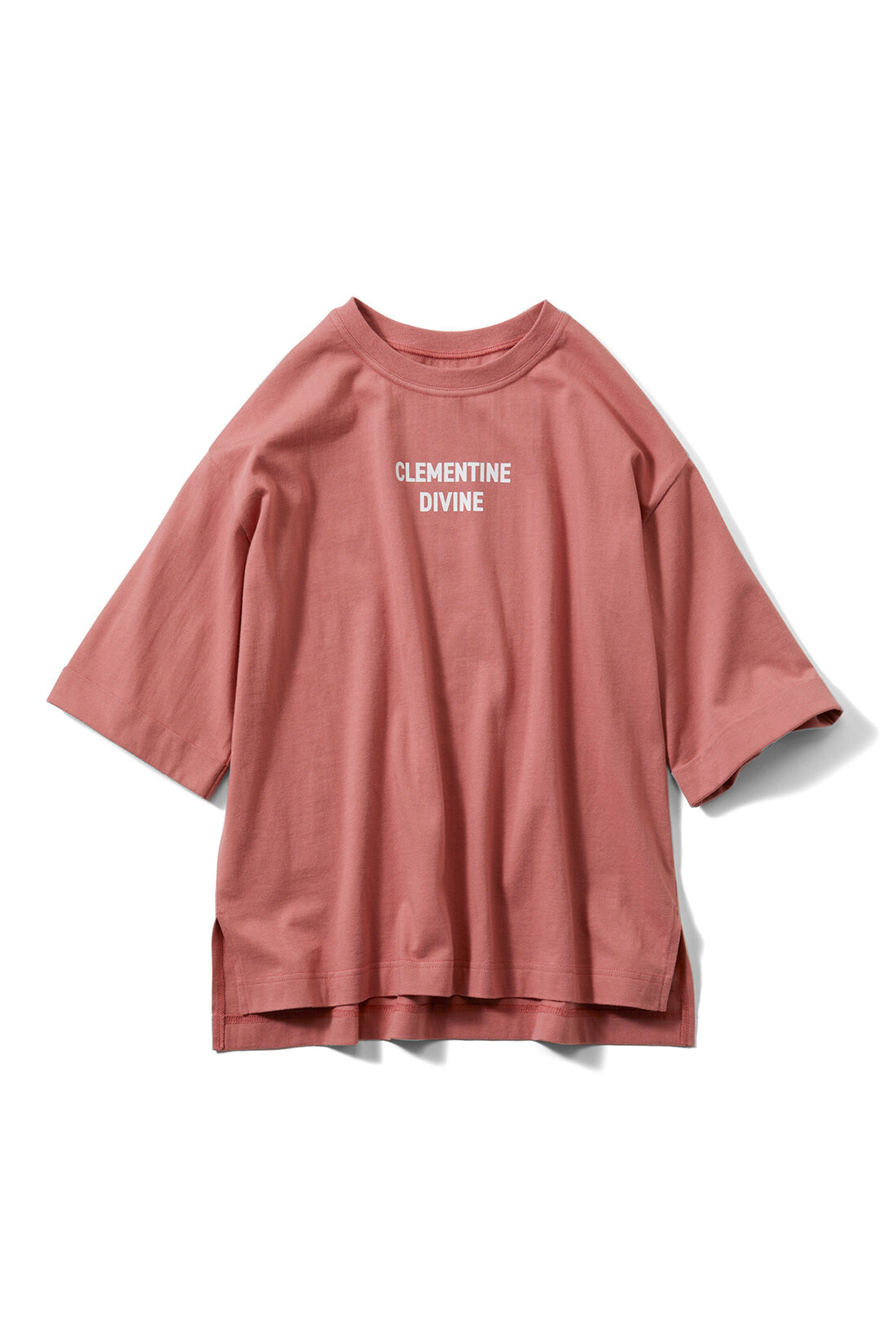Live in  comfort|リブ イン コンフォート×500色の色えんぴつコラボ トルコオーガニックコットン五分袖Tシャツ|〈ダスティーピンク〉CLEMENTINE DIVINE　手のひらで包み込むクレメンティンのオーブ色