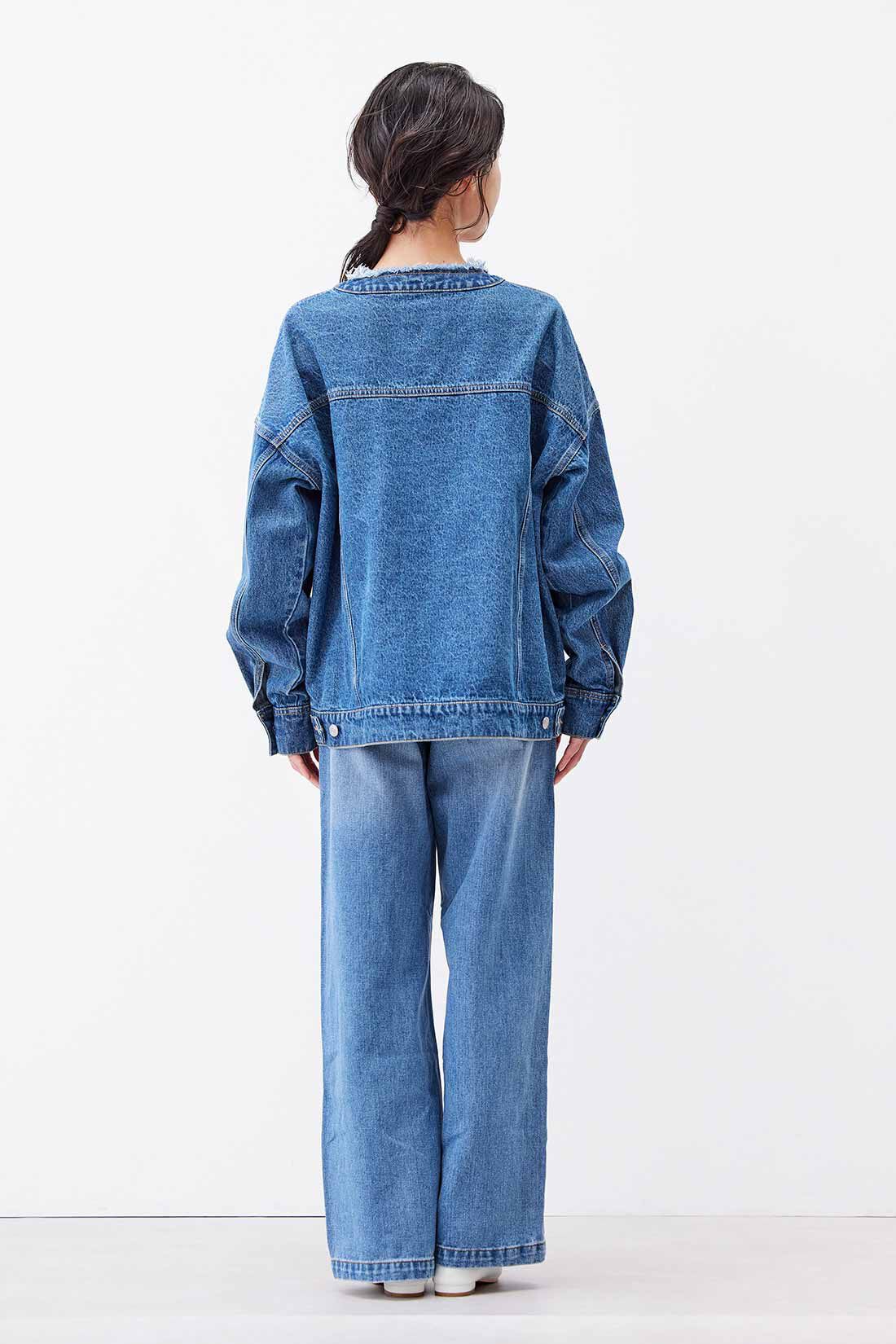 Live in  comfort|リブ イン コンフォート はまじとコラボ ゆったりサイズで垢抜ける こなれGジャン〈ブルー〉