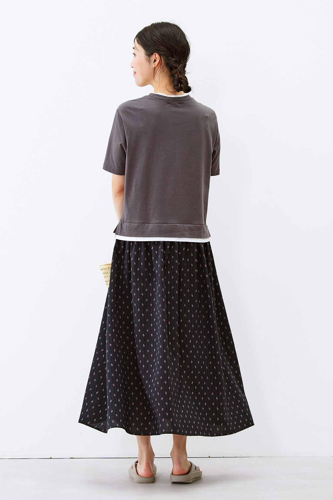Live in  comfort|リブ イン コンフォート 3秒でコーディネートが完成！？ かぶるだけドッキングワンピース 〈ブラック〉