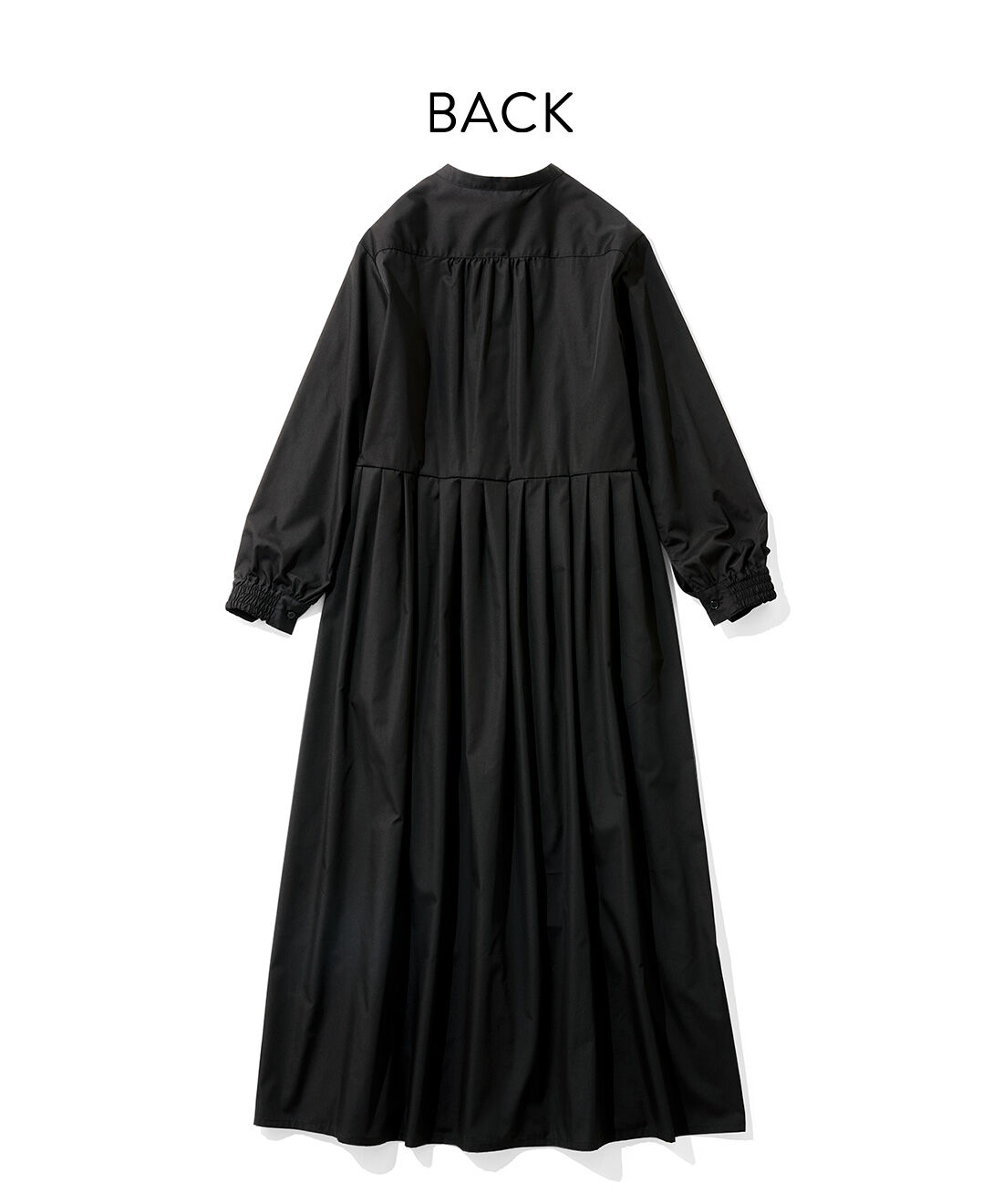 Live in comfort［リブインコンフォート］|リブ イン コンフォート 栞里ちゃんとつくった 大人の長袖ドラマティックワンピース（WEBサイズ）|ヨークとウエストの切り替えで、間延びしがちな後ろ姿にアクセントを。振り返る姿もドラマティック！