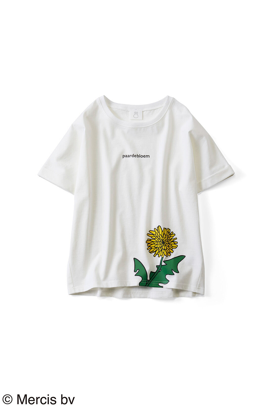 Live in  comfort|【6月分以降お届け】リブ イン コンフォート　ディック・ブルーナさんのお花ロゴトップスの会|〈paardebloem/たんぽぽ〉ロールアップデザインの袖も大人っぽく上品。