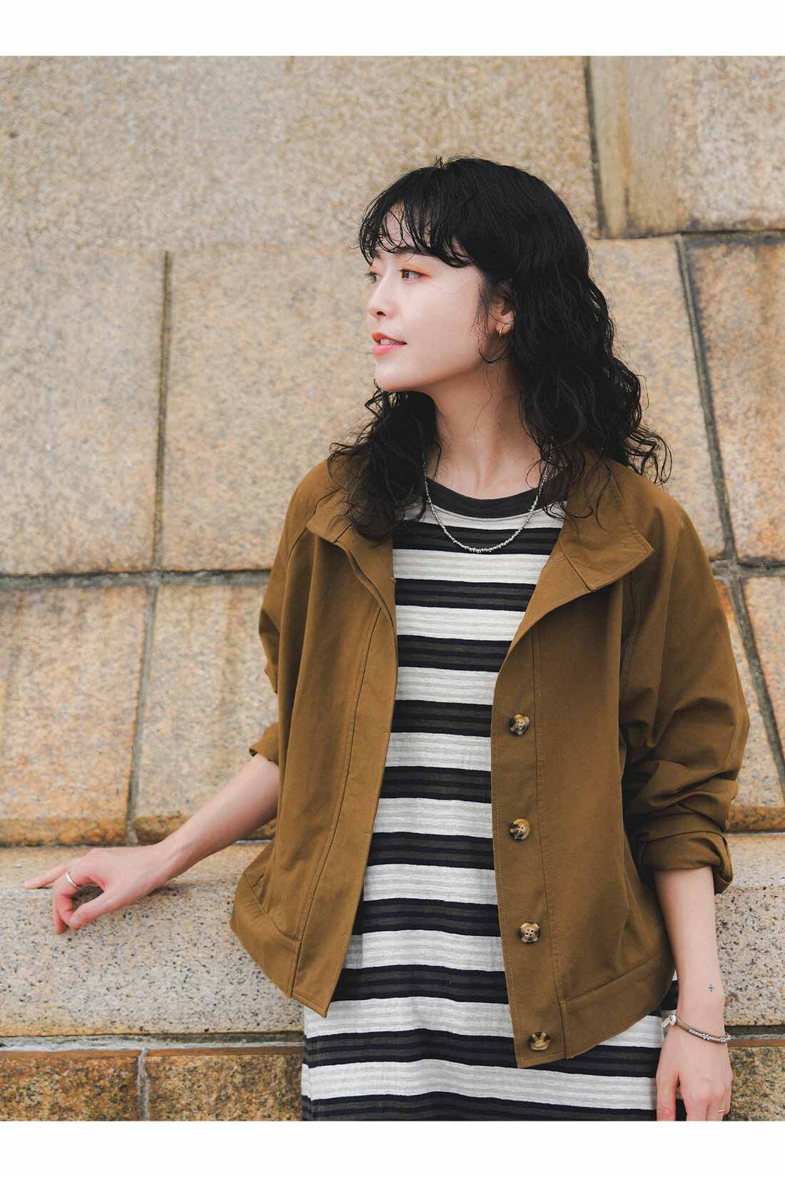 Live in  comfort|リブ イン コンフォート 莉子さんとつくった パリの蚤の市にありそうなアンティーク風ジャケット〈キャメル〉