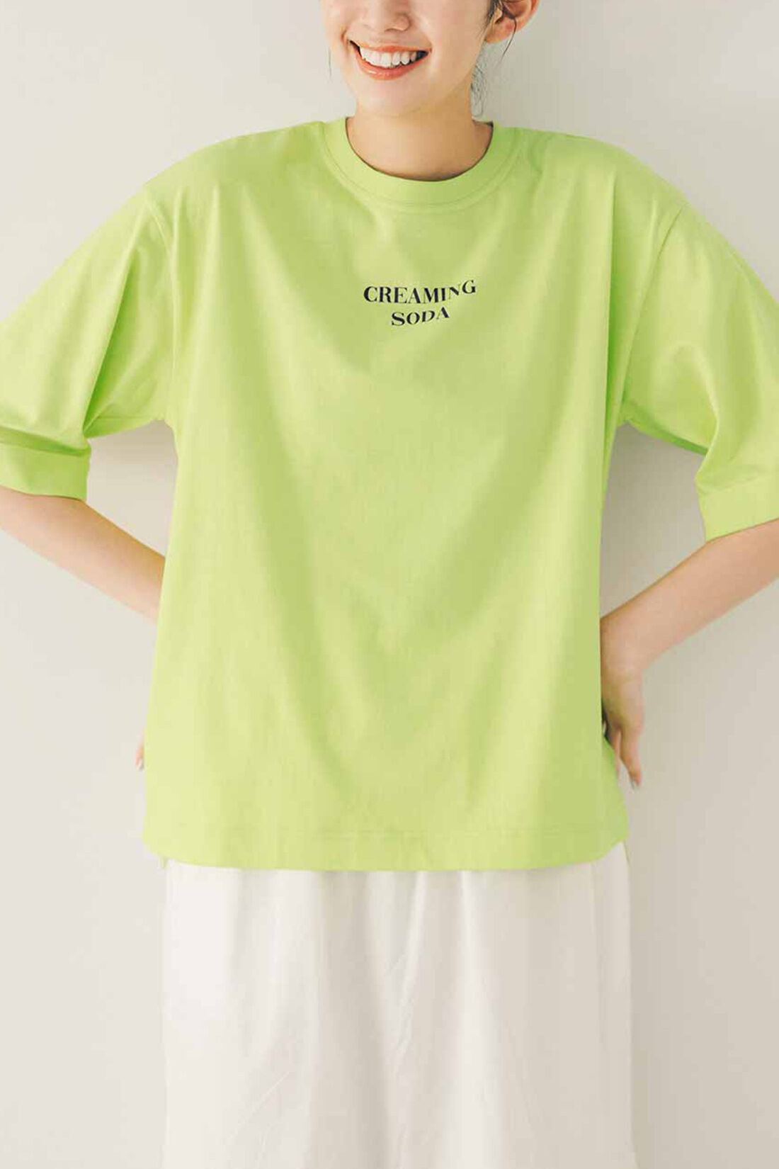 Live in  comfort|リブ イン コンフォート×500色の色えんぴつコラボ トルコオーガニックコットン五分袖Tシャツ