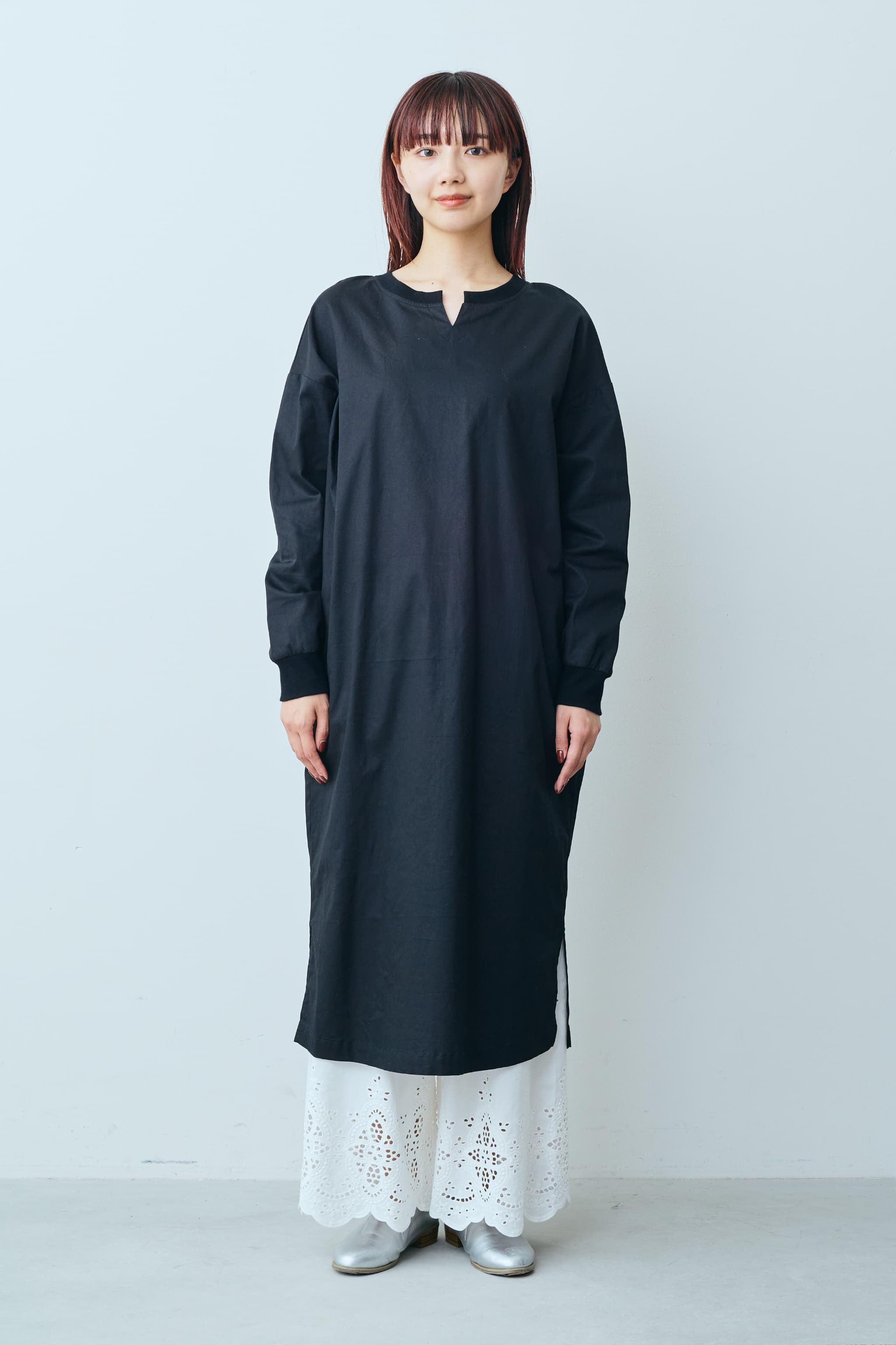 Live in  comfort|リブ イン コンフォート　Ｌｉｖｅ　Ｌｏｖｅ　ＣｏｔｔｏｎⓇプロジェクト　かぶるだけ！簡単スッキリカジュアルワンピース〈ブラック〉