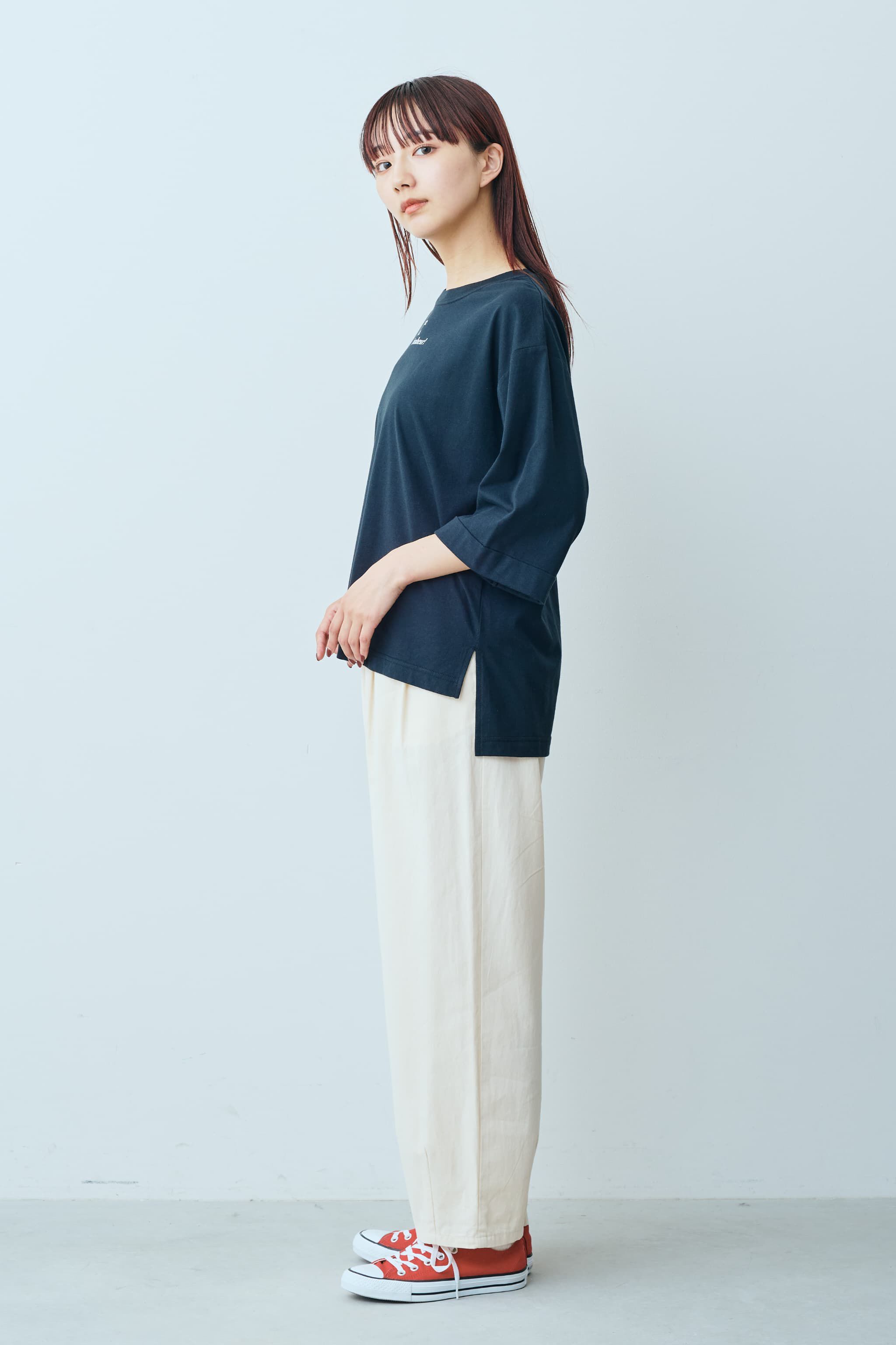 Live in  comfort|リブ イン コンフォート　Ｌｉｖｅ　Ｌｏｖｅ　ＣｏｔｔｏｎⓇプロジェクト　ロングシーズン使える　六分袖オーガニックコットンＴシャツ 〈イエロー〉
