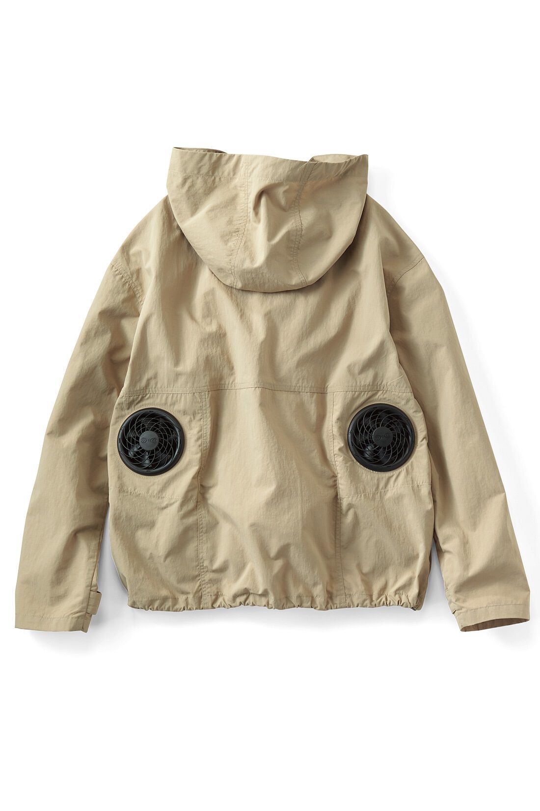Live in  comfort|リブ イン コンフォート×「空調服(R)」　着ている方が涼しい！ 上品カジュアルなファン付きマウンテンパーカー〈ベージュ〉|BACK