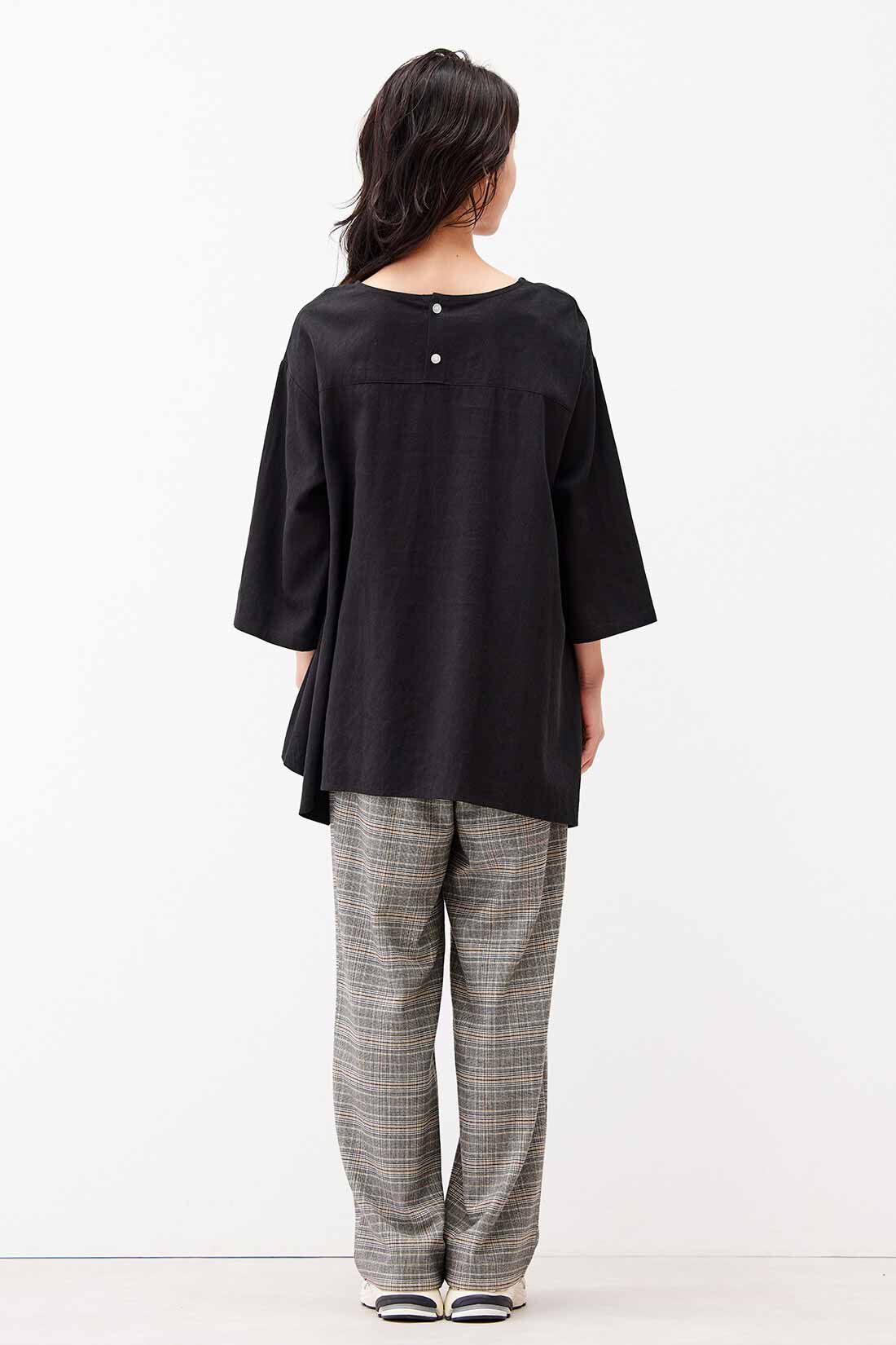 Live in  comfort|リブ イン コンフォート はまじとコラボ 揺れるヘムラインを楽しむ麻混トップス【まとめ買いキャンペーン】