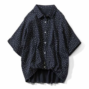 Live in  comfort | ＷＧナチュラルシャツ〈ＤＯＴ〉リブイン