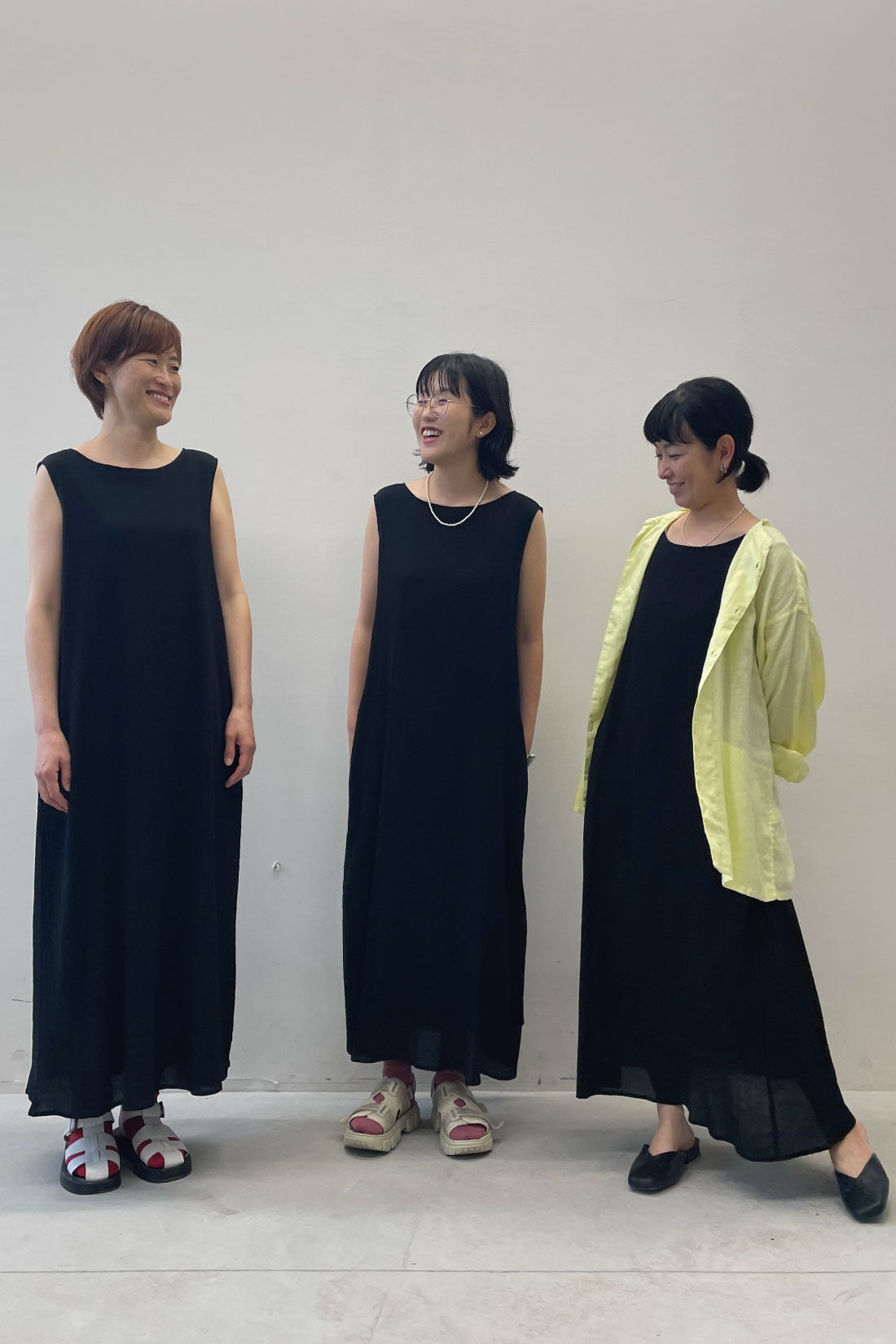 Live in  comfort|リブ イン コンフォート 栞里ちゃんとつくった 楊柳素材が涼しげな 大人のノースリーブワンピース〈ブラック〉