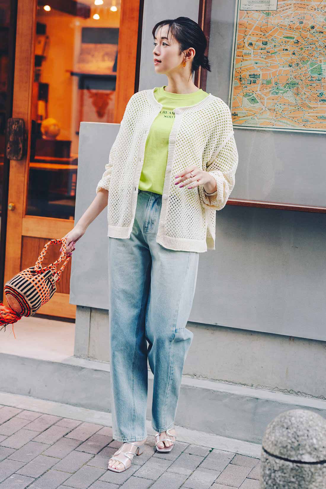 Live in  comfort|リブ イン コンフォート×500色の色えんぴつコラボ トルコオーガニックコットン五分袖Tシャツ
