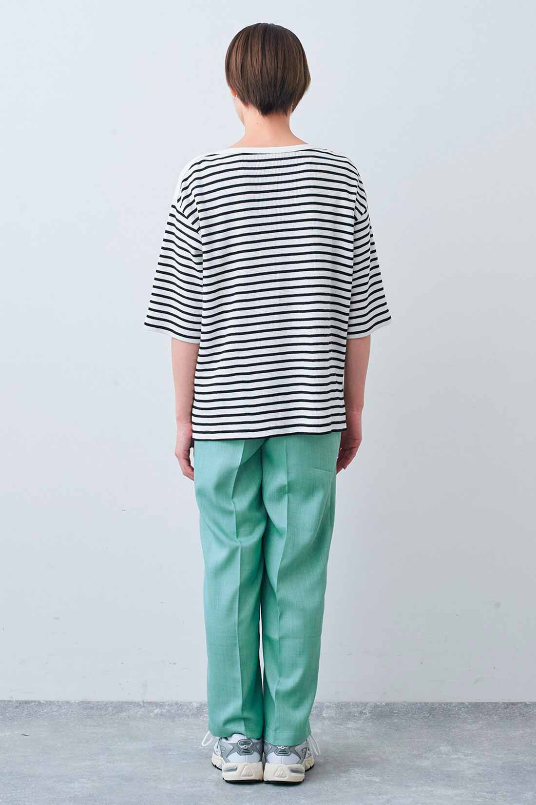 Live in  comfort|リブ イン コンフォート Live love cotton（R）プロジェクト 肌心地やわらかな 大人ボーダーワッフルトップスの会
