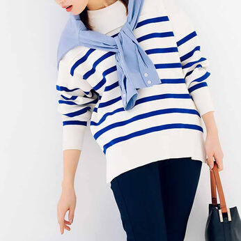 Live in  comfort | コットン１００％のニットトップス　リブイン