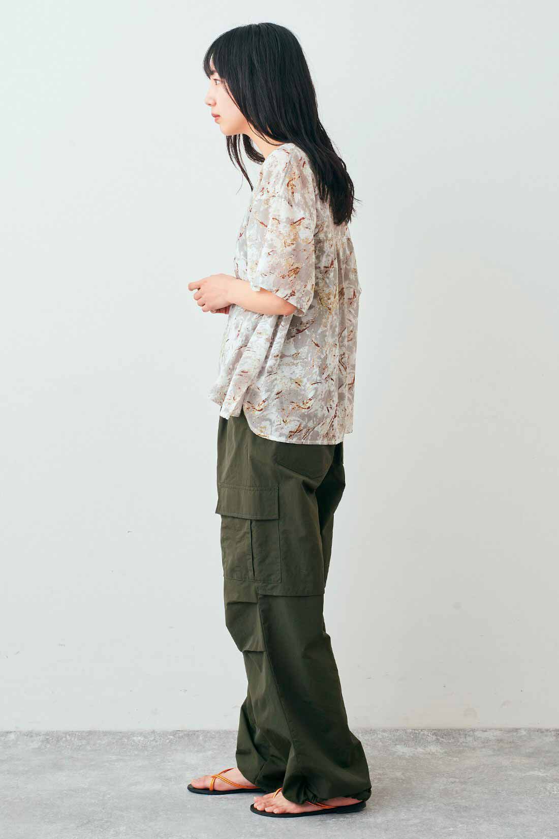 Live in  comfort|リブ イン コンフォート ふわりと風が通りぬける シアーコットンプルオーバー