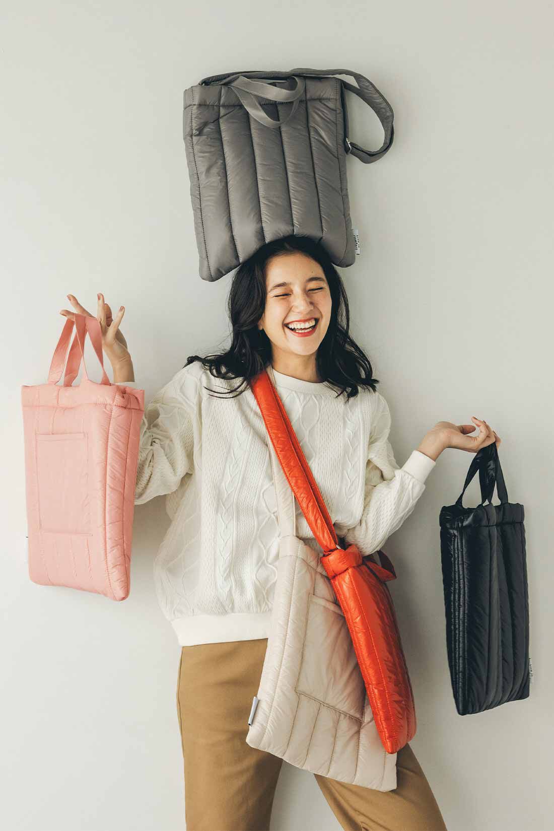 Live in  comfort|リブ イン コンフォート 軽やかに手ぶらでお出かけ！ ふかふかキルティングショルダーバッグ