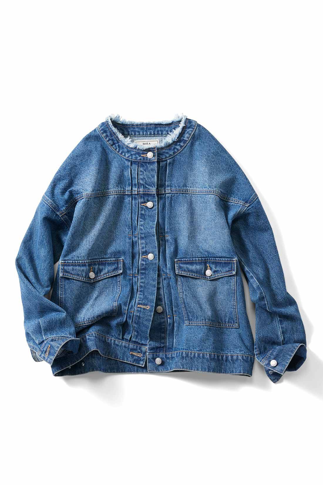 Live in  comfort|リブ イン コンフォート はまじとコラボ ゆったりサイズで垢抜ける こなれGジャン〈ブルー〉