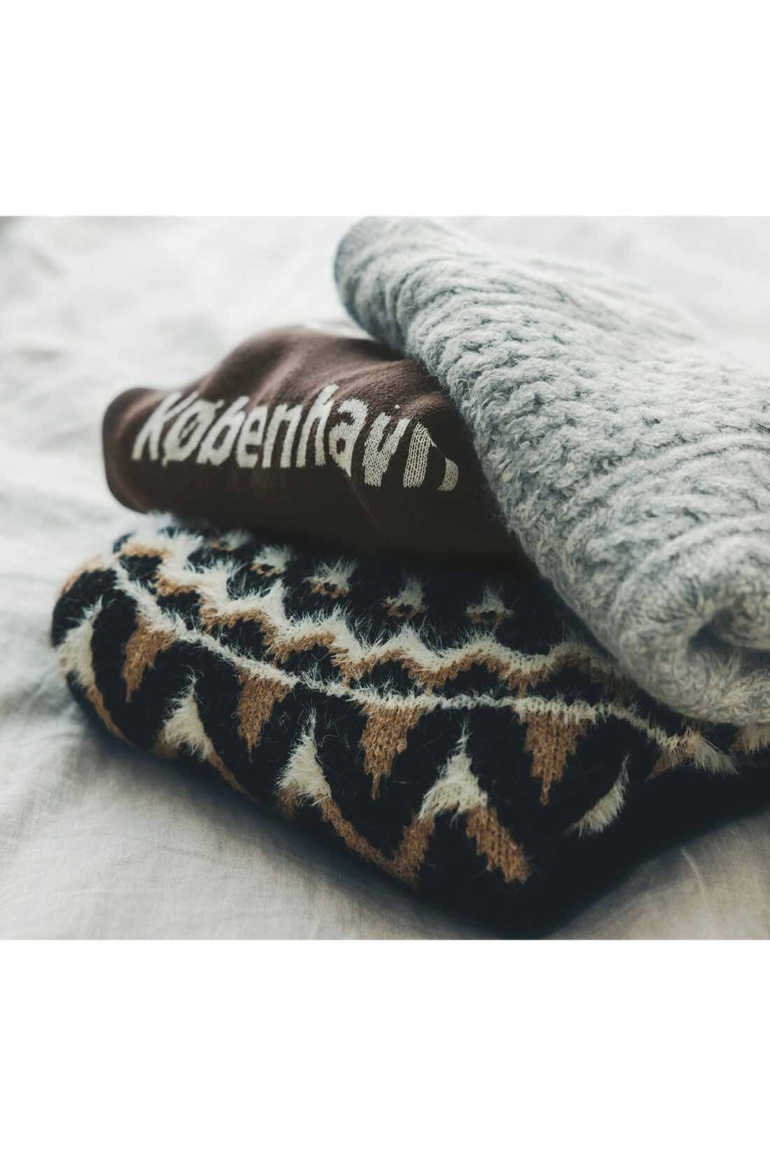Live in  comfort|リブ イン コンフォート 人気スタイリスト 石上美津江さんとつくった そろえておきたいいろいろニットトップスの会|グッと冷え込む真冬までしっかり活躍する適度な厚みとむっちりやわらかな肌ざわり。
