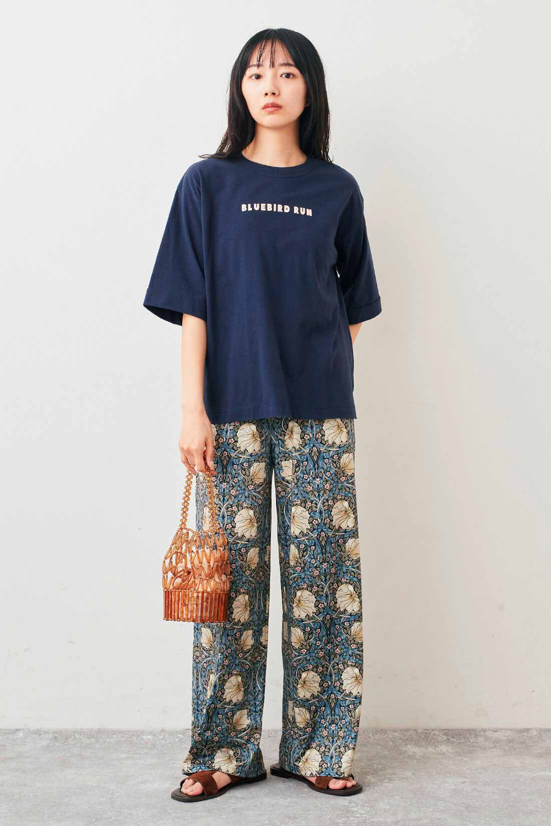 Live in  comfort|リブ イン コンフォート×500色の色えんぴつコラボ トルコオーガニックコットン五分袖Tシャツ