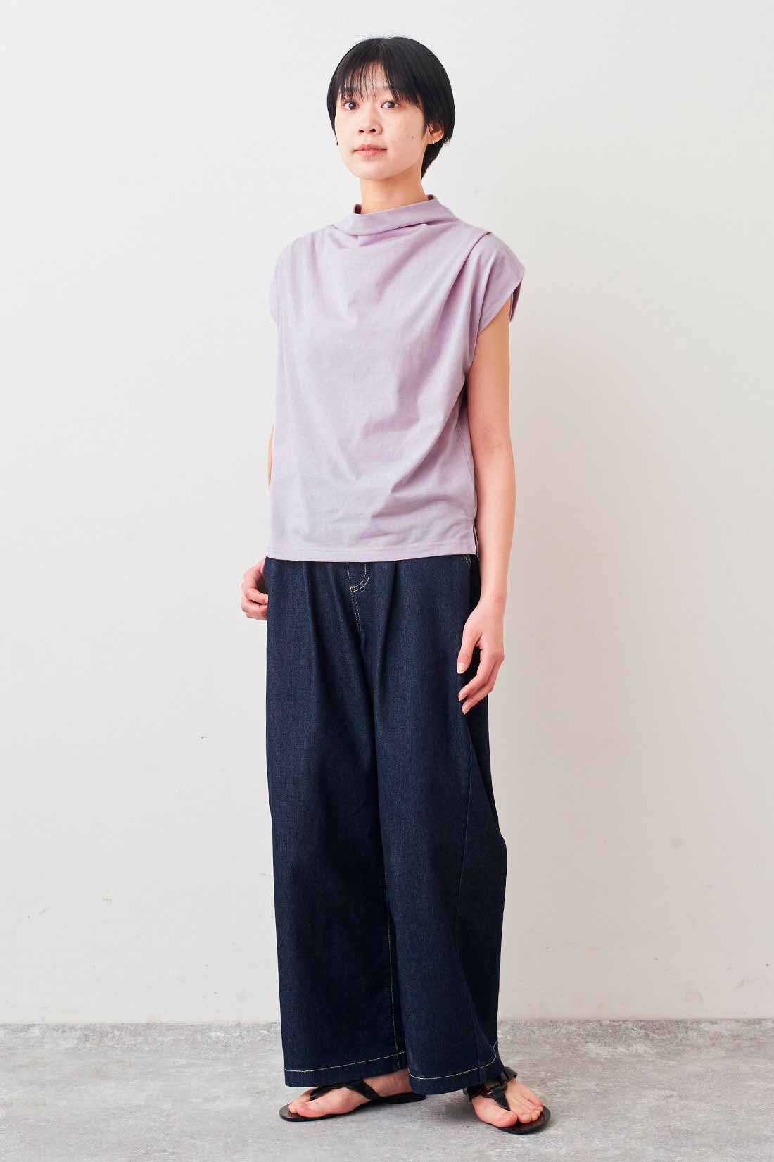 Live in  comfort|リブ イン コンフォート 接触冷感素材のゆるネックトップスの会