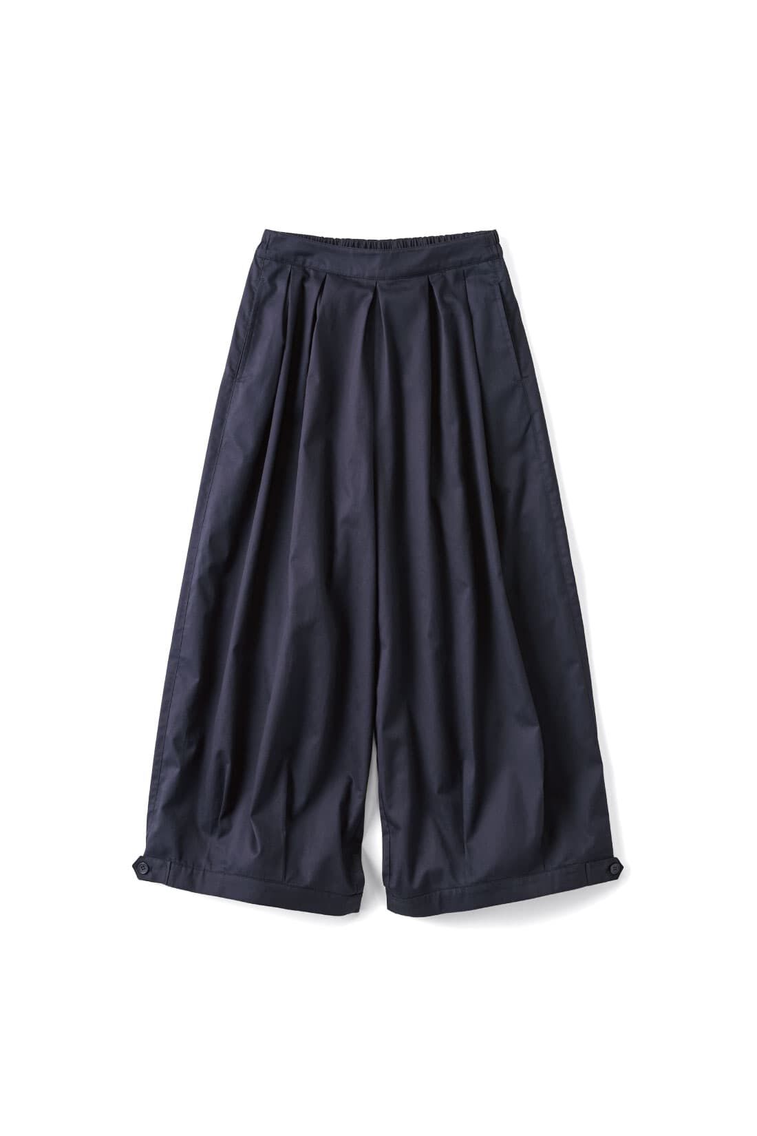 Live in  comfort|リブ イン コンフォート　Ｌｉｖｅ　Ｌｏｖｅ　ＣｏｔｔｏｎⓇプロジェクト　シルエットチェンジでコーデ自在な　ぷっかりコットンパンツ〈ネイビー〉|ダークネイビー