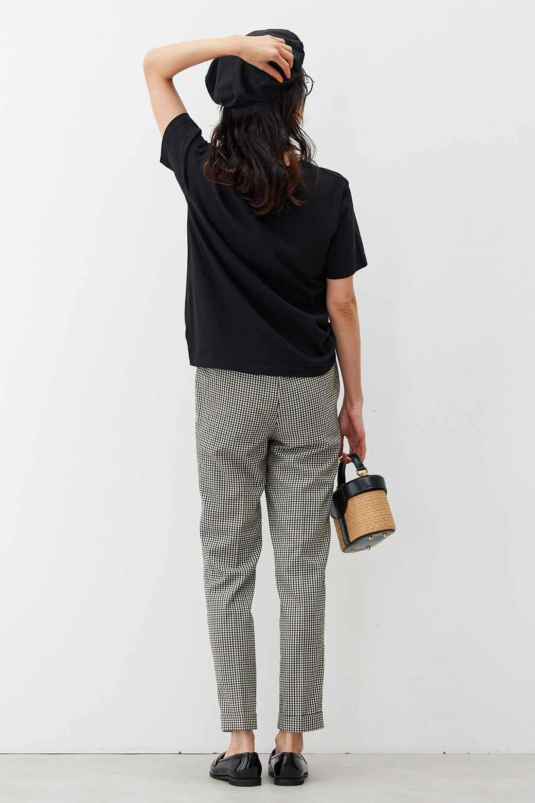 Live in  comfort|Live love cotton（R）プロジェクト リブ イン コンフォート きれいシルエットのパックTシャツ＆タンクトップセット〈パープル＆ブラック〉