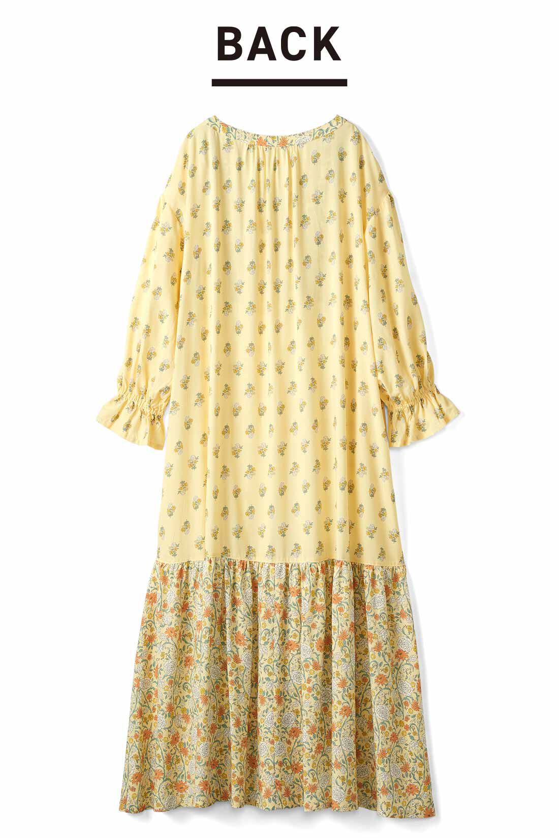 Live in comfort［リブインコンフォート］|リブ イン コンフォート   莉子さんとつくった こだわりたっぷりのボタニカルワンピース〈イエロー〉