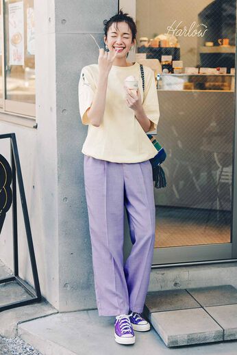 Live in  comfort | ハーロウ アイスクリーム 接触冷感 吸汗速乾 涼やか アイスコットン すそドロスト Ｔシャツ の会