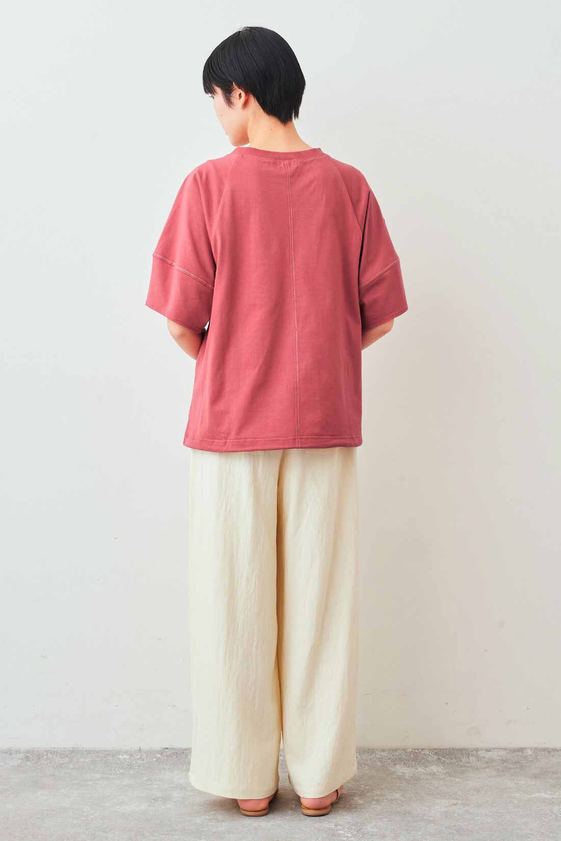 Live in  comfort|リブ イン コンフォート 着るだけでオシャレが即完成！ マルチボーダーニット＆パンツコーデセット〈ホワイト〉
