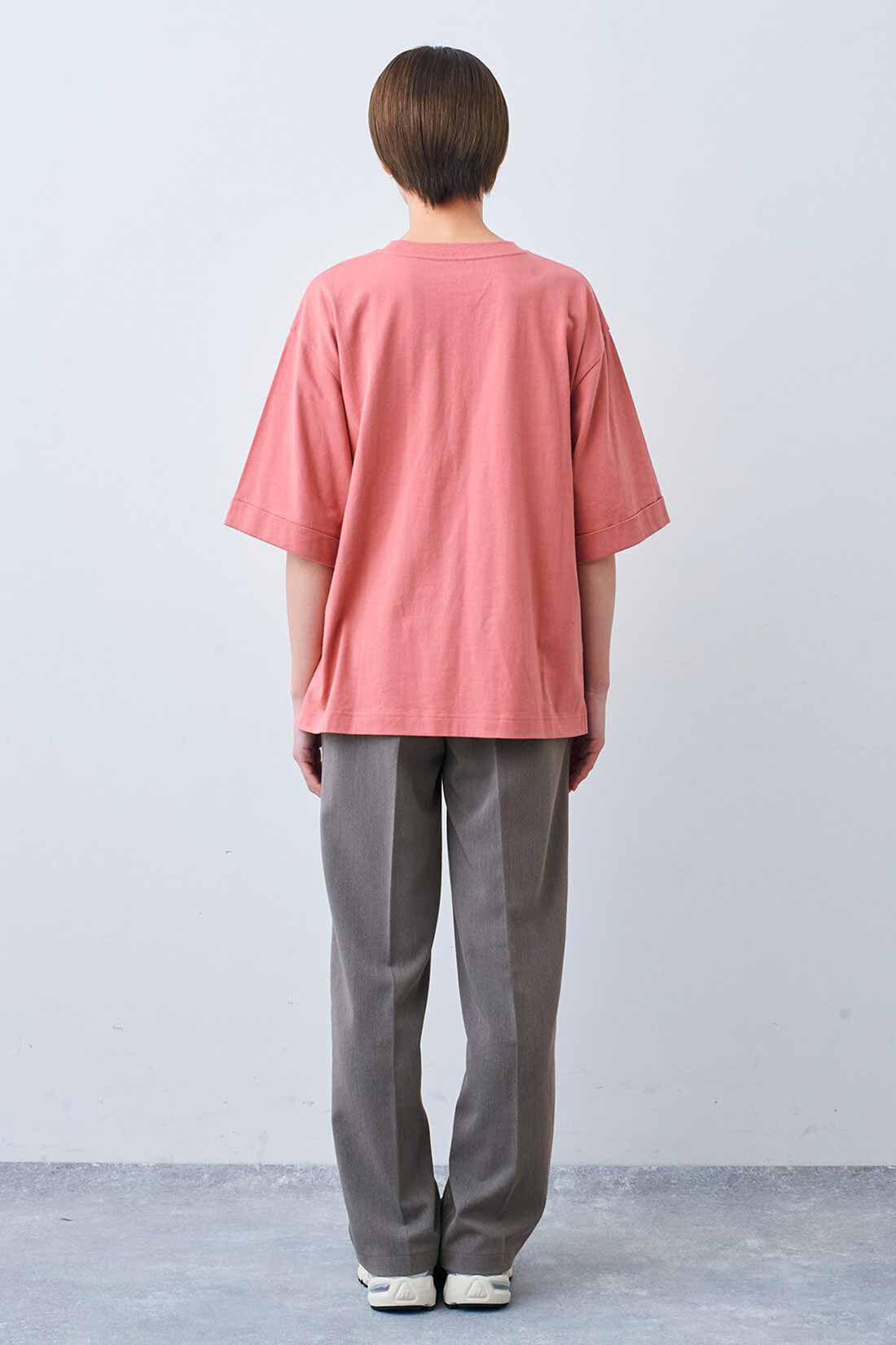 Live in  comfort|リブ イン コンフォート×500色の色えんぴつコラボ トルコオーガニックコットン五分袖Tシャツ【まとめ買いキャンペーン】