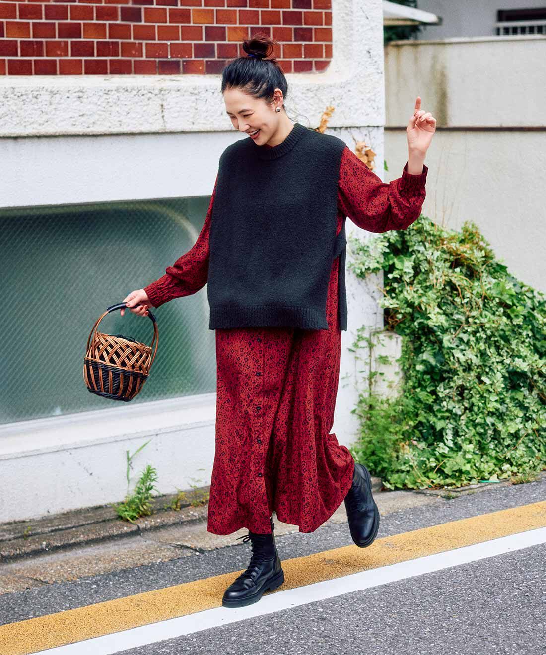 Live in  comfort|リブ イン コンフォート はまじとコラボ　持ってて間違いなし！花柄ワンピース