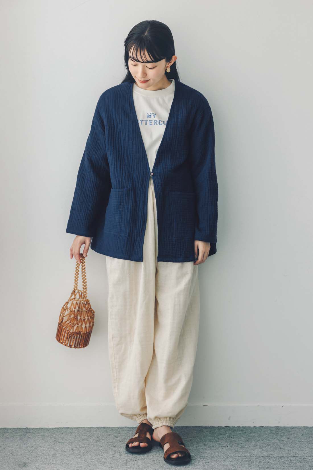 Live in  comfort|リブ イン コンフォート　肌心地やわらかな 麻混ダブルガーゼのぽんわりパンツ【おはだが気になるみんなへ】