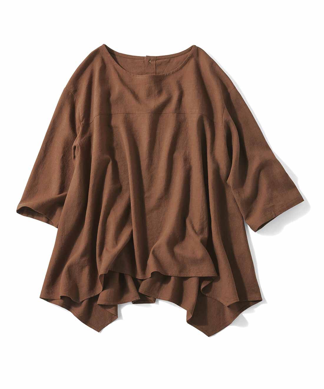 Live in  comfort|リブ イン コンフォート はまじとコラボ 揺れるヘムラインを楽しむ麻混トップス【まとめ買いキャンペーン】