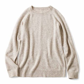 Live in  comfort | ふんわり ヤク混 ウォッシャブル ニット トップス ベージュ