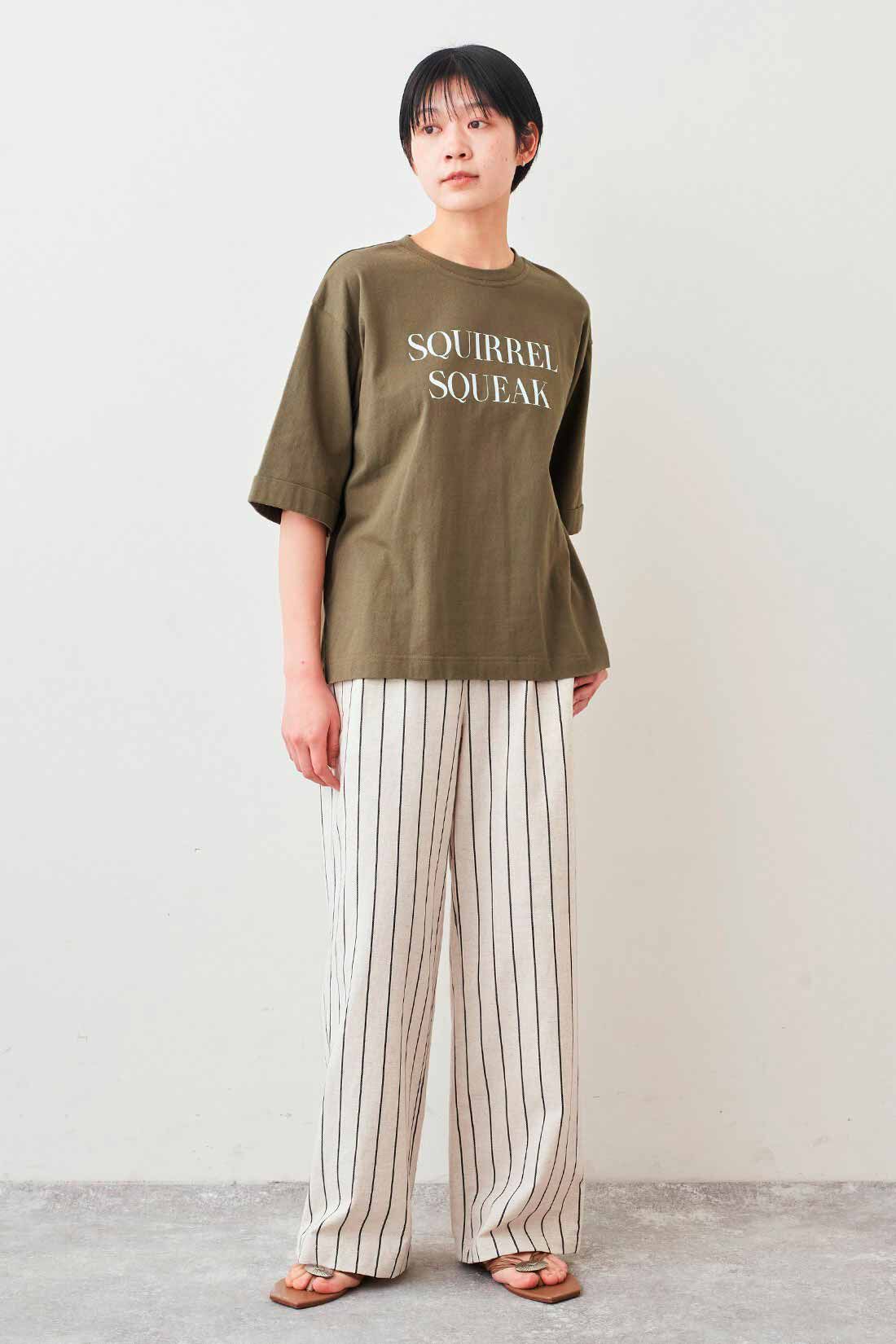 Live in  comfort|リブ イン コンフォート×500色の色えんぴつコラボ トルコオーガニックコットン五分袖Tシャツ