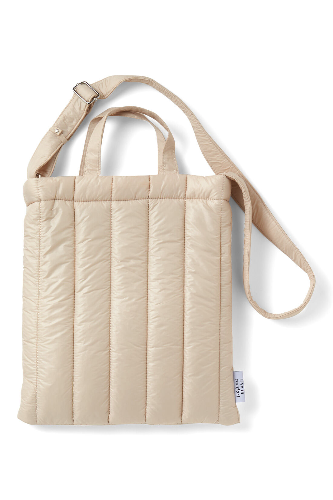 Live in  comfort|リブ イン コンフォート 軽やかに手ぶらでお出かけ！ ふかふかキルティングショルダーバッグ|〈アイボリー×ライム〉