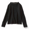 コットン混のぽこぽこトップス　リブ