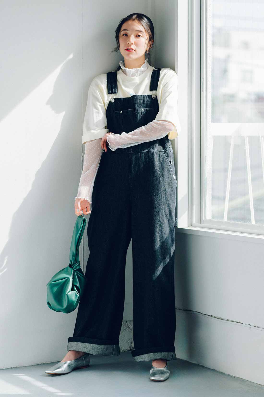 Live in  comfort|リブ イン コンフォート 重ね着が素敵に華やぐ ドットチュール切り替えカットソートップスの会