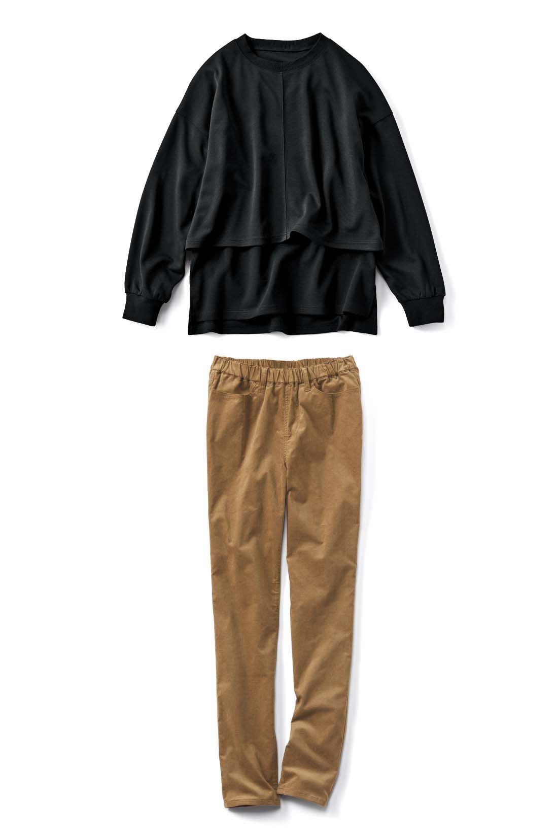 Live in  comfort|リブ イン コンフォート　ロングシーズン使える トップスとパンツのコーデセットの福袋|※写真はお届けの一例です。お届けするデザインはフェリシモにおまかせください。