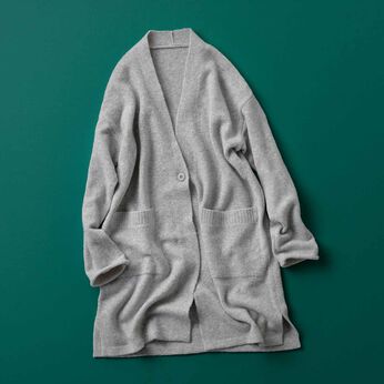 Live in  comfort | あたたかなロングカーディガン〈ＧＹ〉リブイン