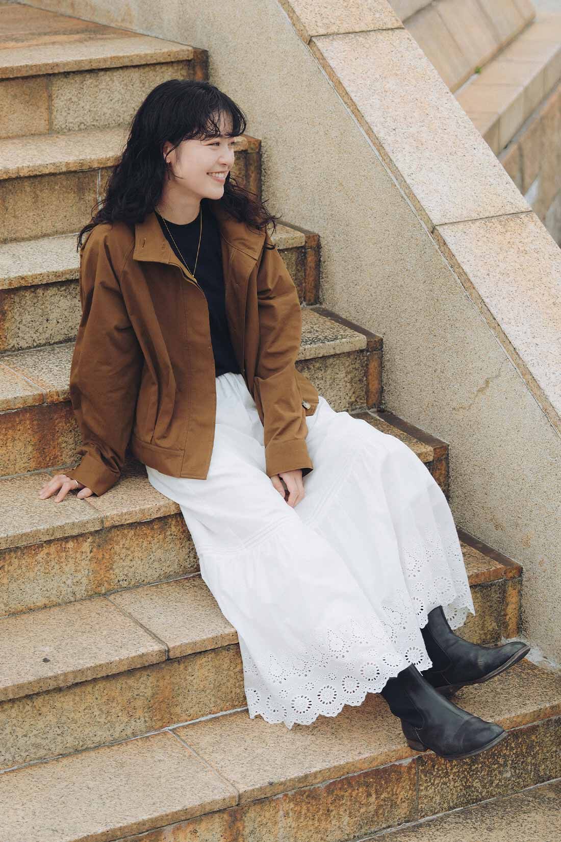 Live in  comfort|リブ イン コンフォート 莉子さんとつくった パリの蚤の市にありそうなアンティーク風ジャケット〈キャメル〉