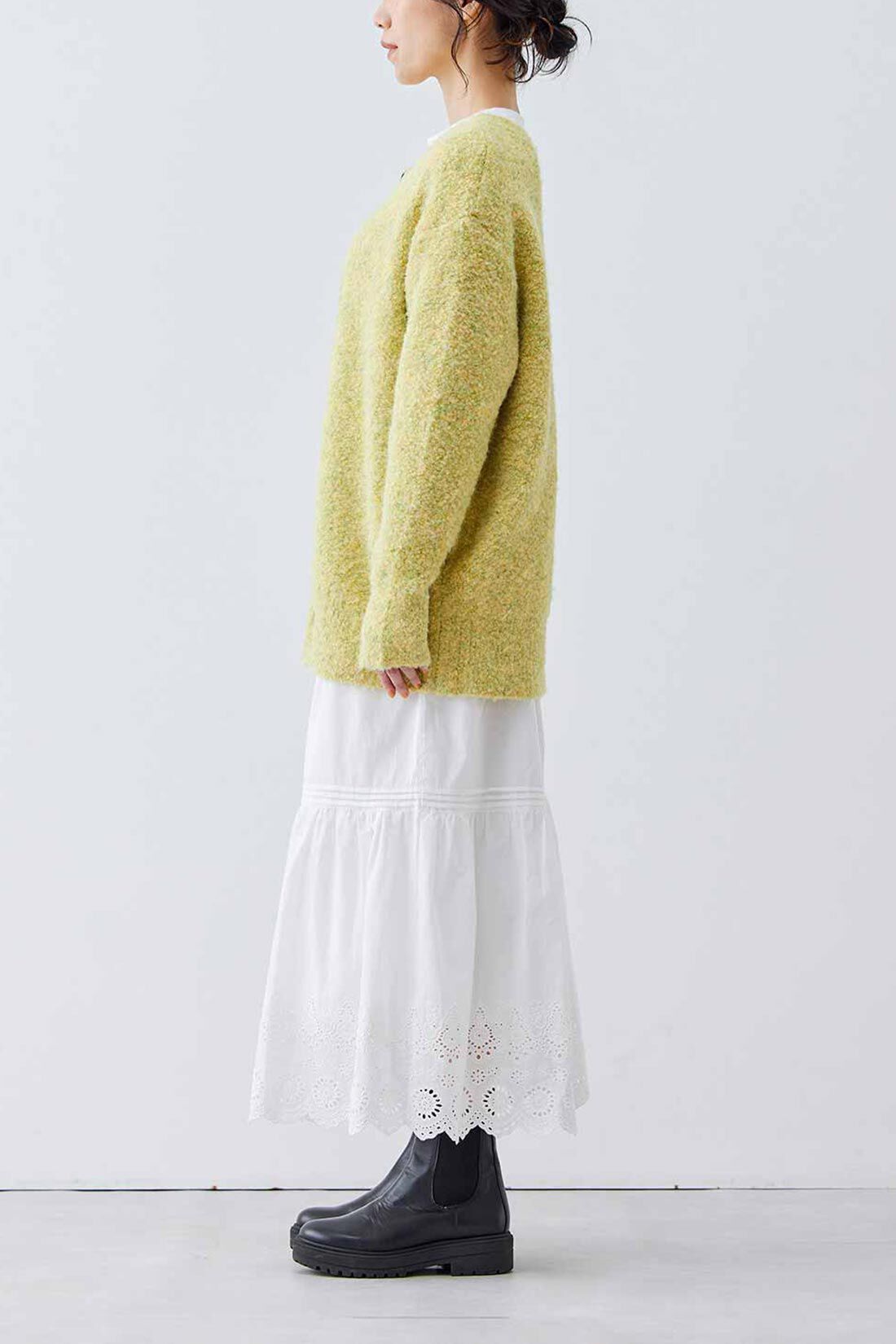 Live in  comfort|リブ イン コンフォート 前後着られる！ プードルヤーンのウォッシャブルニットカーディガン