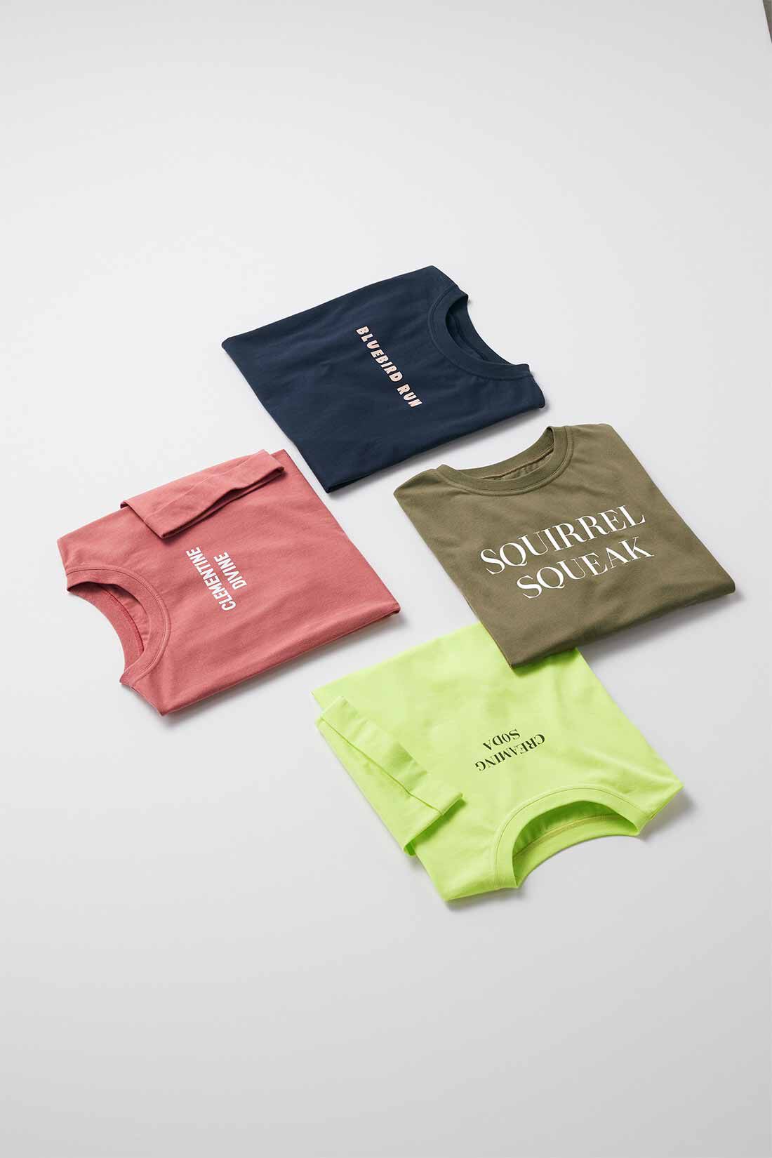 Live in  comfort|リブ イン コンフォート×500色の色えんぴつコラボ トルコオーガニックコットン五分袖Tシャツ
