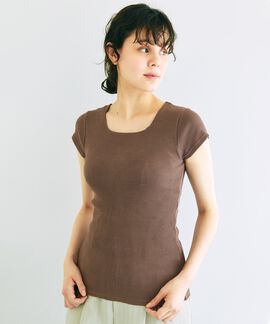 flufeel | 背肉わき肉すっきり着やせがかなう綿100％ブラインナートップス