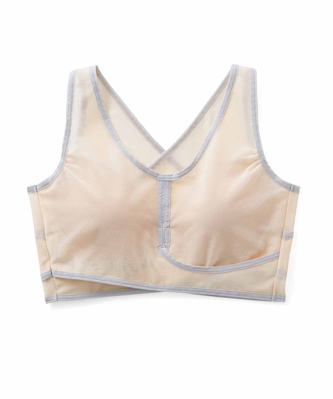 flufeel|幅広バッククロスで背筋ピン！ 動きに合わせてフィットする ヨガ気分ブラ〈ツインクロス〉の会|〈アイボリー〉