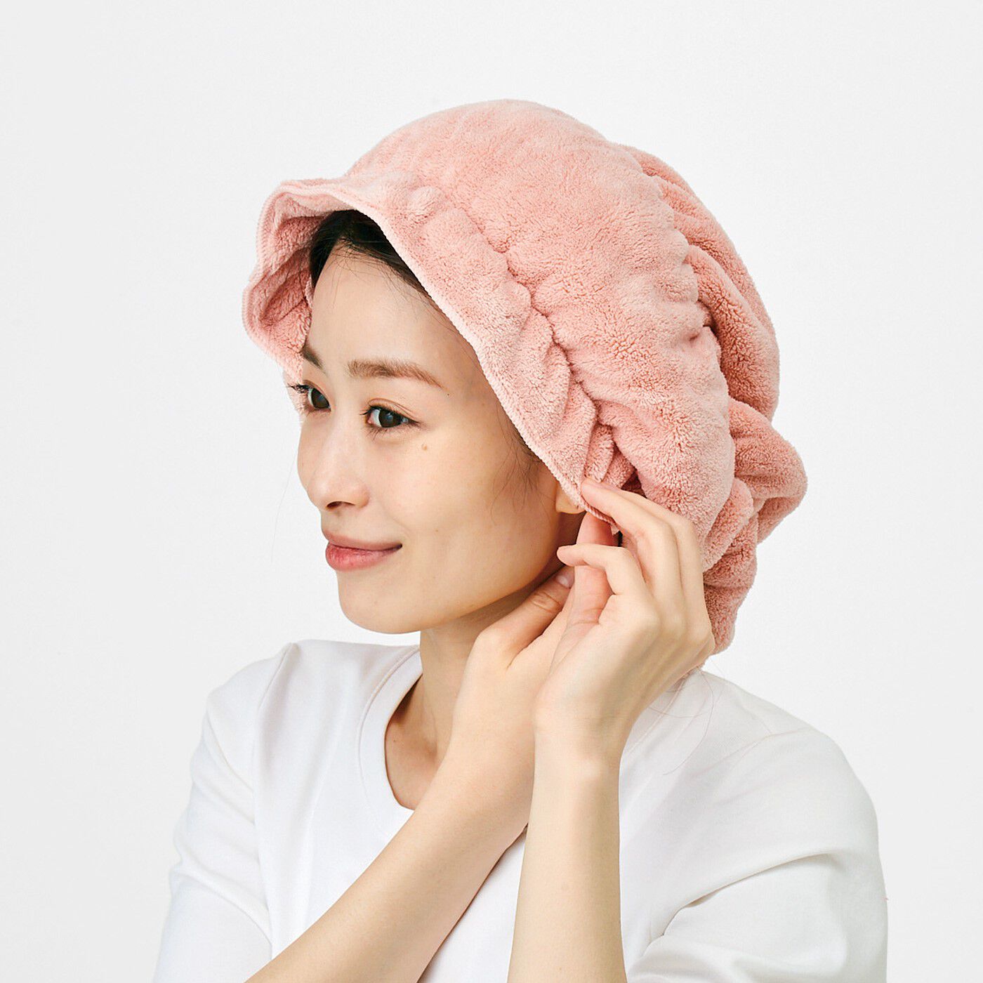 flufeel|しっかり吸水！ 巻くだけピタッ！　ロングヘアドライタオル〈ピンク〉の会