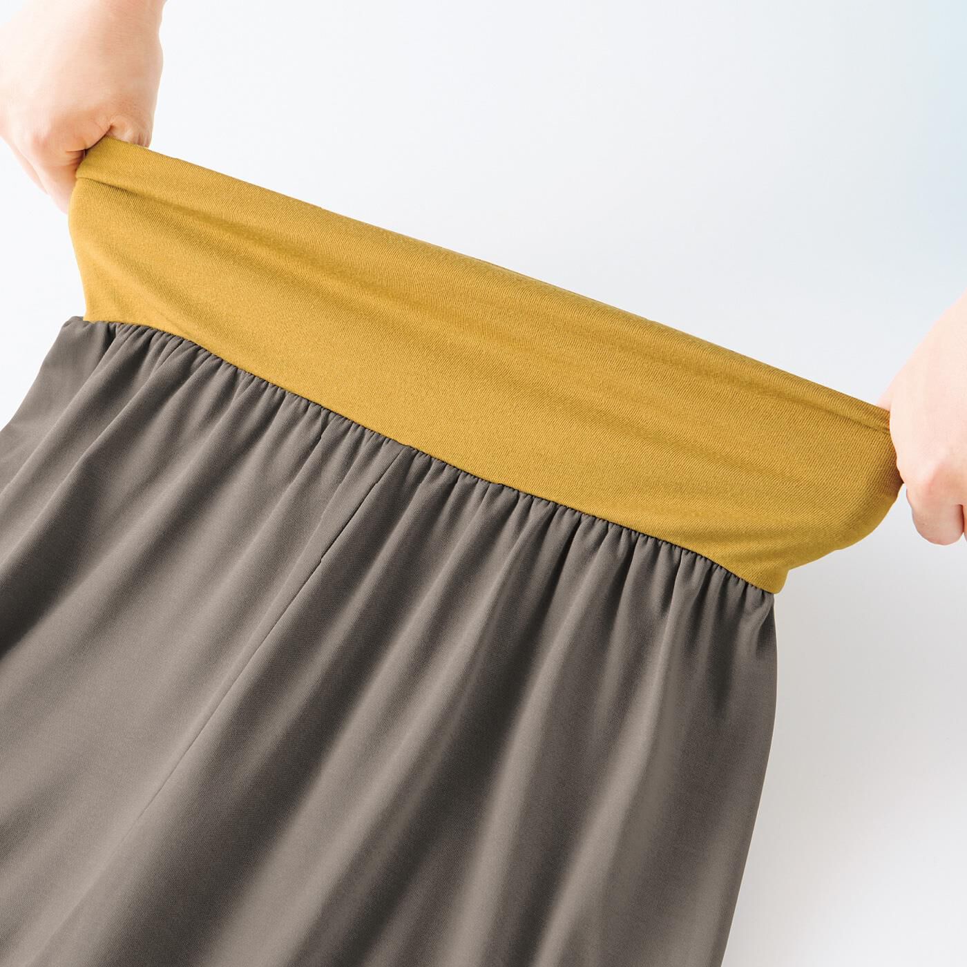 flufeel|ボトムすそからのひんやり防止　はら巻き付き裏微起毛ペチパンツの会|ウエストはくい込みにくい仕様で快適なはき心地。