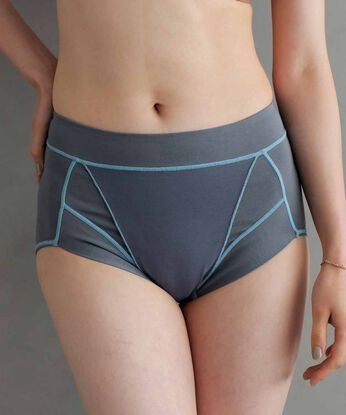 flufeel | 骨盤底筋引き上げサポートバイカラー綿混ショーツ