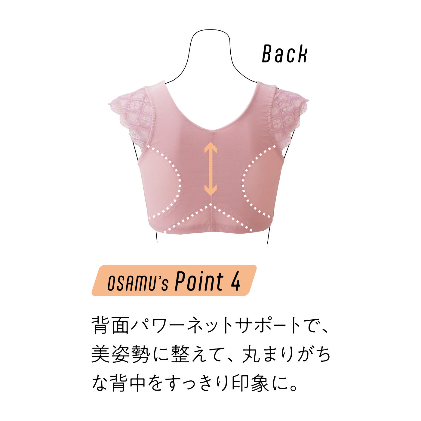 flufeel［フラフィール］|la farfaモデルおさむさんとflufeelコラボ すっきりシルエットがかなう レーシーなノンワイヤーブラの会