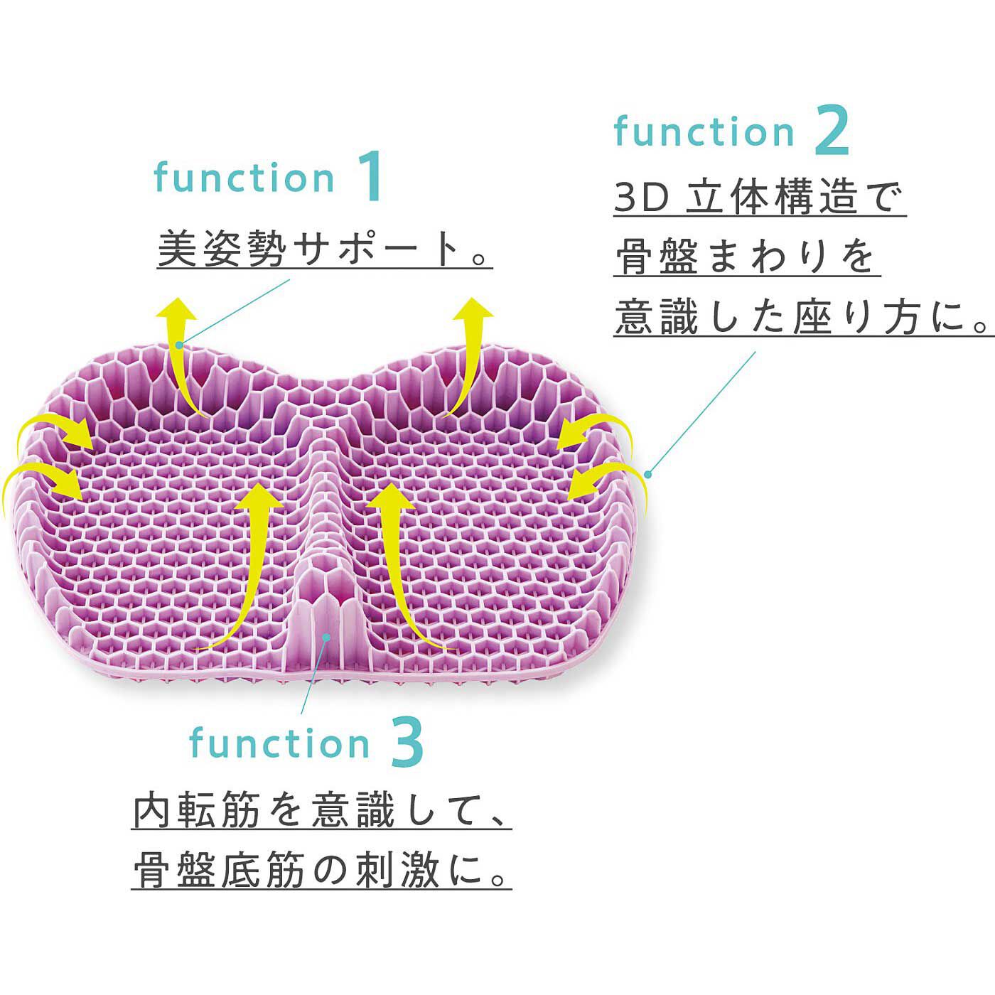 flufeel|鍛えよう！ 骨盤底筋＆内転筋　３D立体ゲルクッション