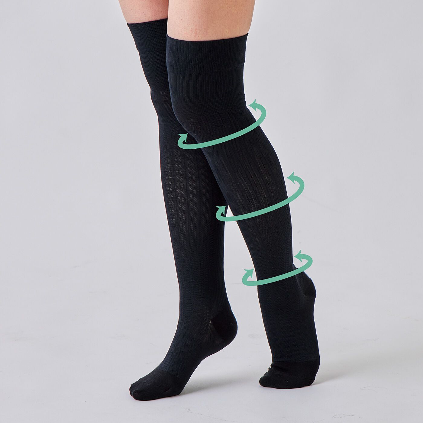 flufeel|二のひざ肉まですっぽりカバー　着圧でスキッとニーハイソックスの会