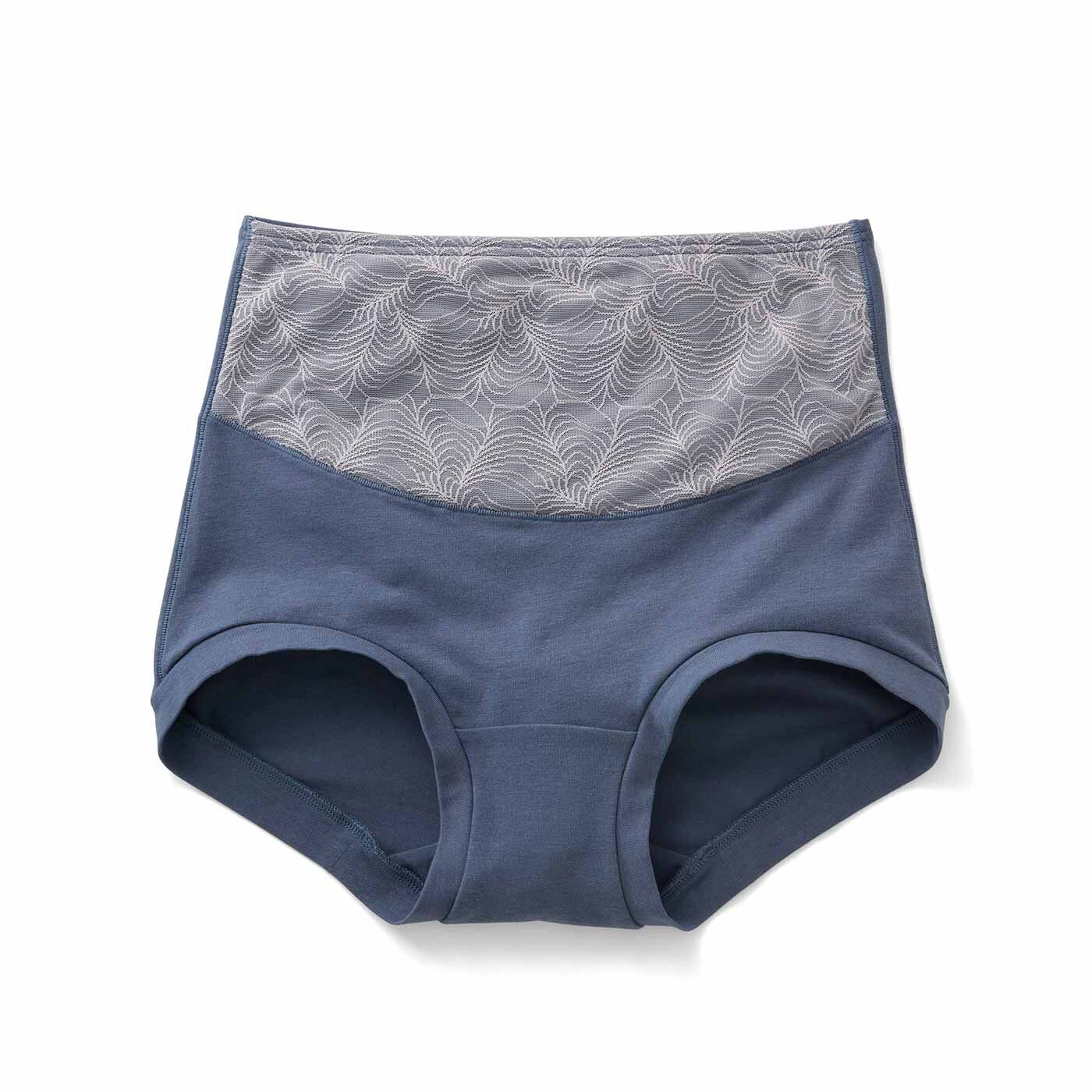 flufeel|ユルセルフ 温活意識 二重構造でおなかほんわりあたたか やわらか綿混ショーツの会|〈ヒーリングネイビー〉